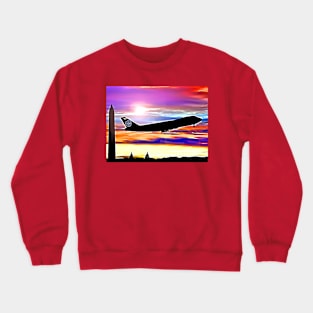 Airplane Landing at Washington Crewneck Sweatshirt